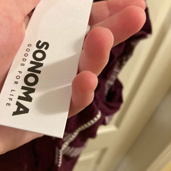 🐆3/$15 Sonoma stripped off shoulder top NWT - Picture 5 of 6